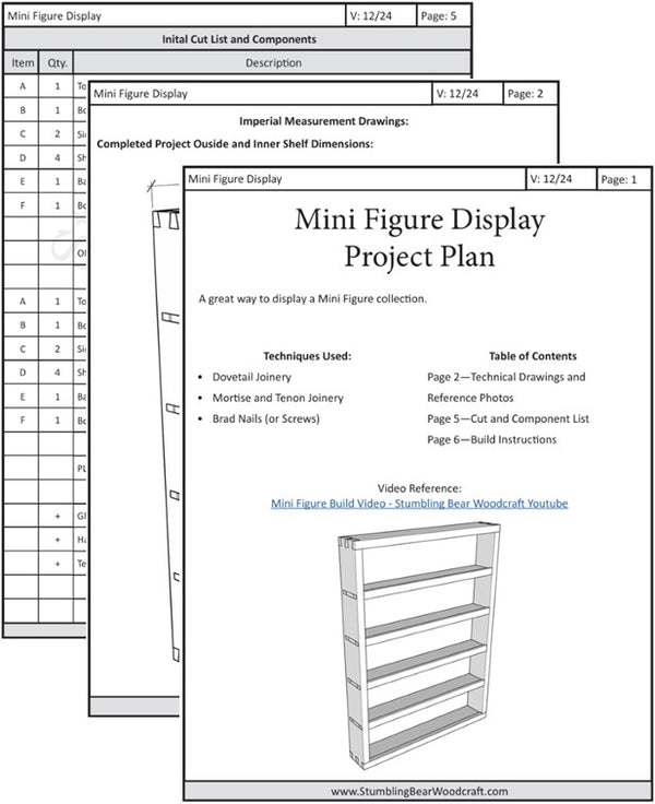 Mini Figure Wall Display – Stumbling Bear Woodcraft